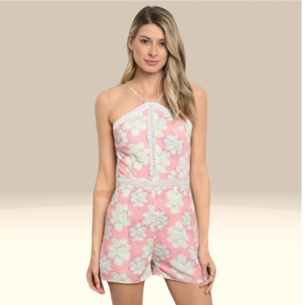 💥SALE💥Pink floral romper